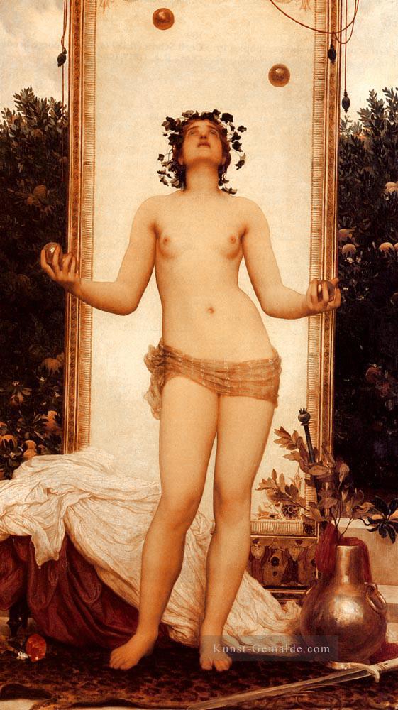 Das Antik Juggling Mädchen Akademismus Frederic Leighton Ölgemälde